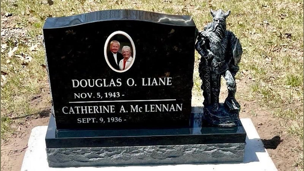 Viking statue stolen from gravestone in cemetery on Lac Mille Lacs, sheriff says — WCCO / CBS Minnesota, Shoreview Community news