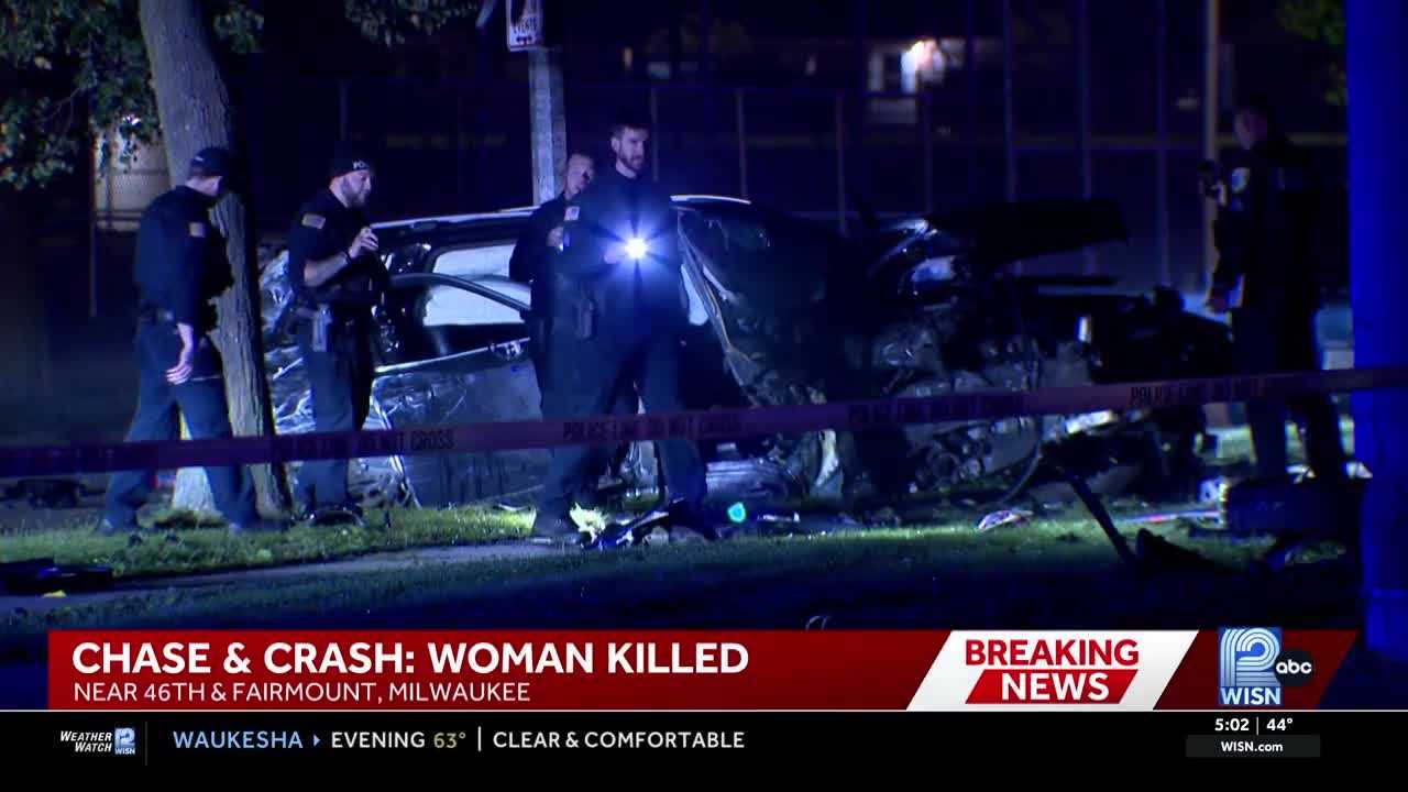 Woman killed after police chase from Germantown ends in Milwaukee crash — WISN 12 Milwaukee, Shoreview Community news